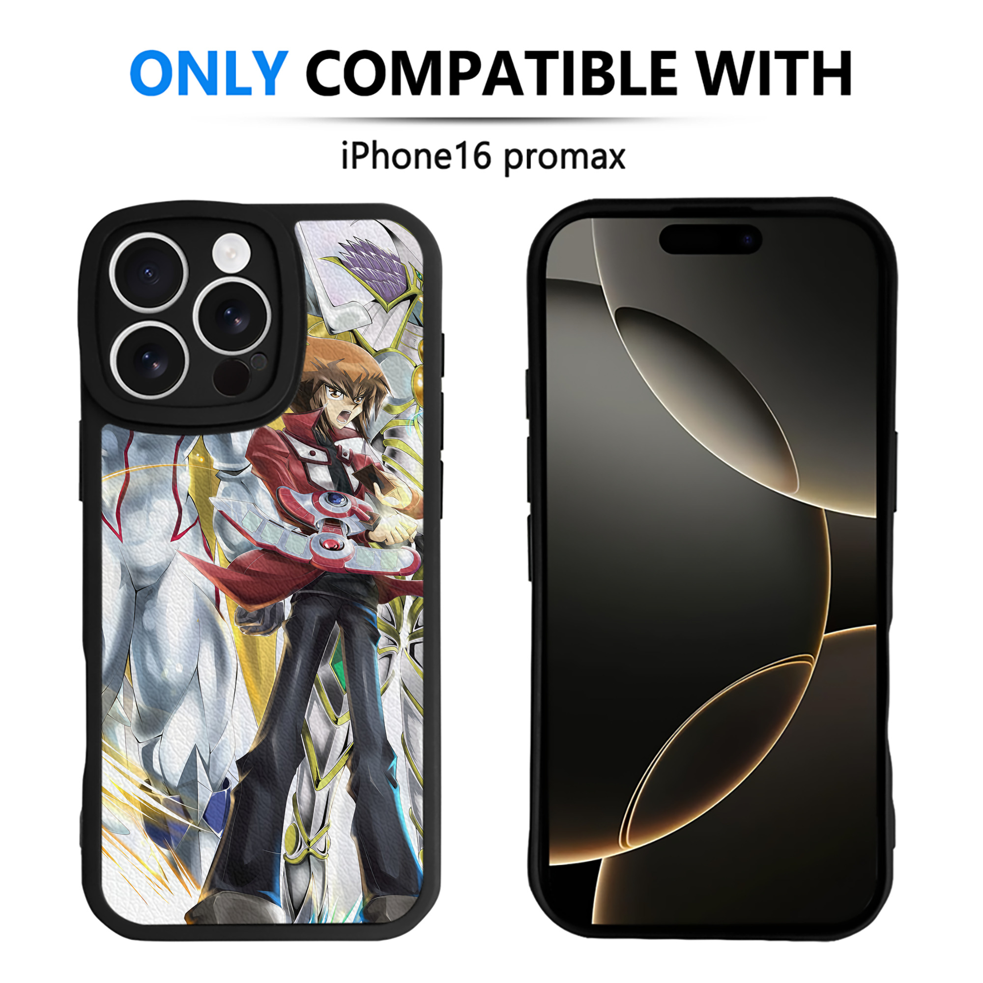 （画像用） 遊☆戯☆王 Yu-Gi-Oh! 【iPhone 16シリーズ対応】シリコンスマホケース（レザー調） 材質：シリコン